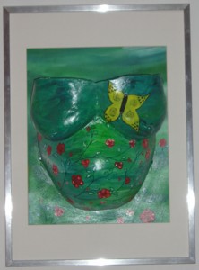 Schmetterlings-Bauch gemalt